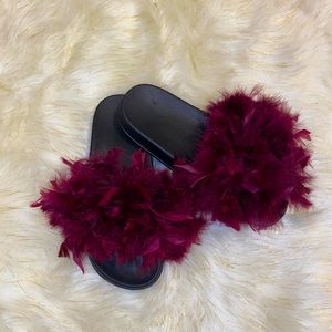 Feather Slippers